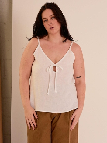 Cami Slip Tank White Linen