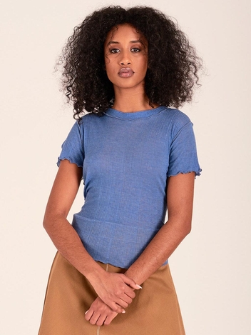 Rib Tee Periwinkle Blue