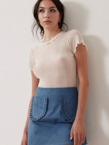 Rib Tee Cream