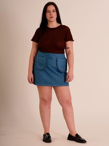 Rib Tee Chocolate Brown