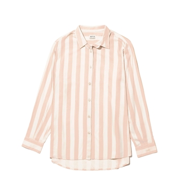 The Hutton Oversized Shirt - Cream/Peach