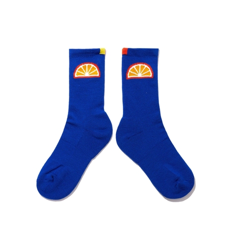 The MenS Orange Slice Sock - Royal Blue