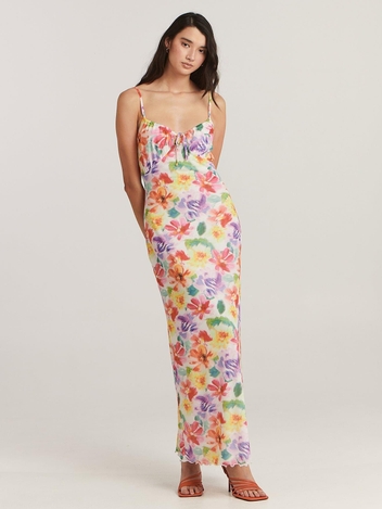 Alicia Midi Dress Blurred Floral
