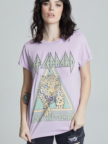 Def Leppard Love & Affection Tee Lilac