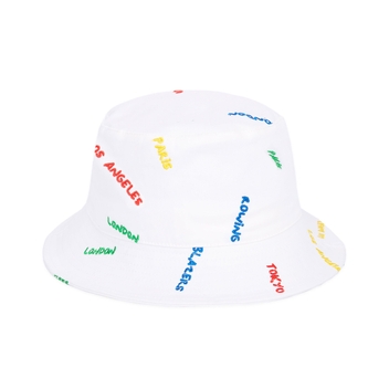 Cities Critter-Embroidery Bucket Hat (Preorder) White