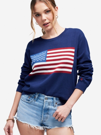 Flag Barrett Sweater | Pageant Blue