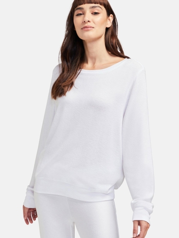 Baggy Beach Jumper | Clean White