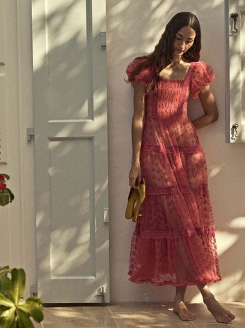 Nadette Dress -- Azalea