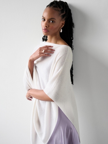 Cashmere Angled Topper Soft White
