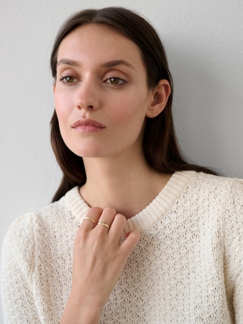 Cotton Textured Puff Sleeve Top Ivory