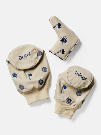 Random Golf Club X Ov Headcover Set Bone/Navy
