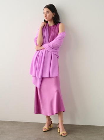 Cashmere Travel Wrap Neon Mauve