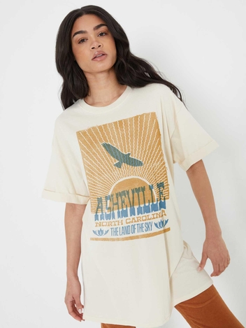 Asheville Off-White Tee Dress
