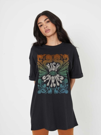 High Spirits Black Tee Dress