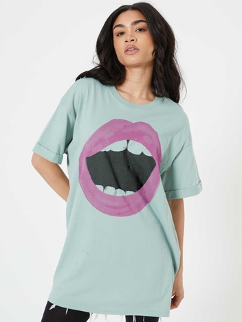 Mouth Jade Green Tee Dress