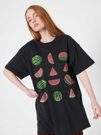 Watermelons Black Tee Dress