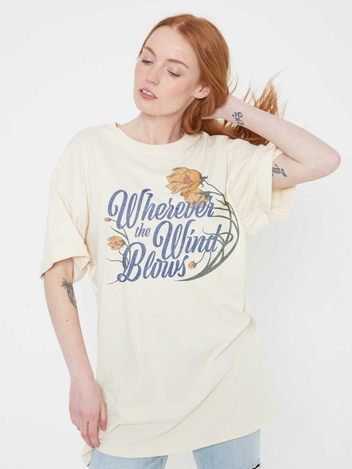 Wherever The Wind Blows Off-White Tee Dress