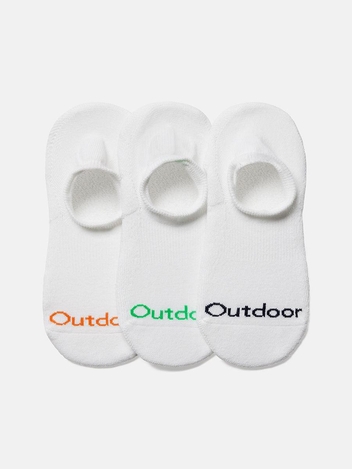 No Show Sock 3-Pack White/Kiwi, White/Beach Fire, White/Navy