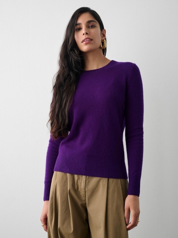Essential Cashmere Crewneck Deep Plum
