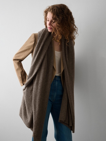 Cashmere Travel Wrap Driftwood Heather