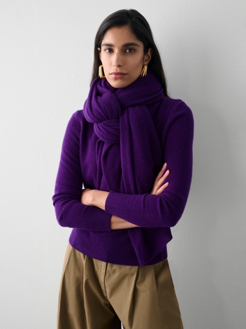 Cashmere Travel Wrap Deep Plum