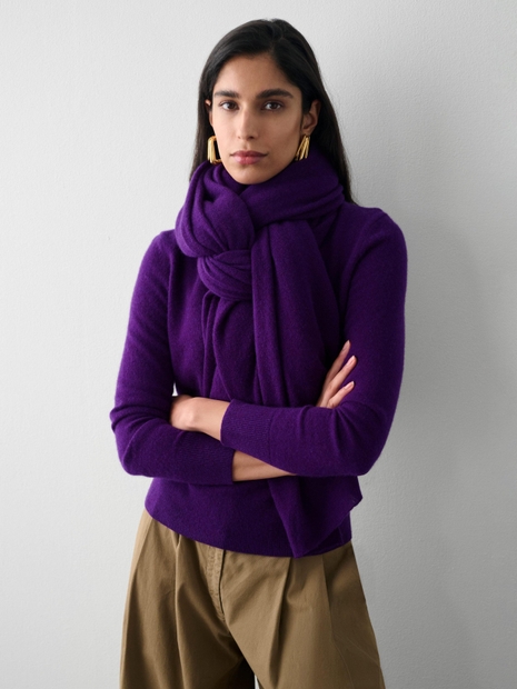 Cashmere Travel Wrap Deep Plum