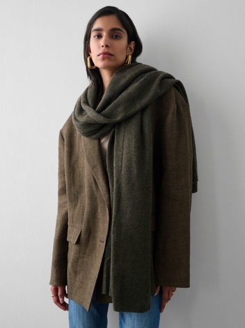 Cashmere Travel Wrap Thyme Heather