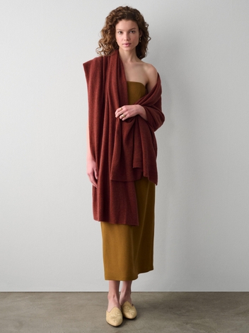 Cashmere Travel Wrap Russet Heather