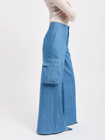 Cargo Pant Blue Denim Twill