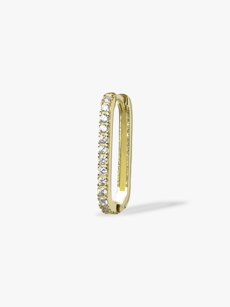 Oval Hoop Crystal Earrings