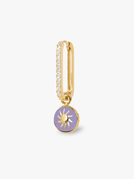 Gold Cosmic Oval Earrings