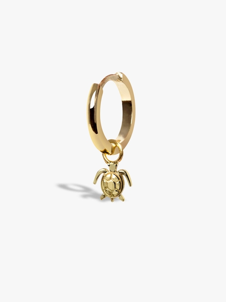 Naked Turtle Hoop Earring