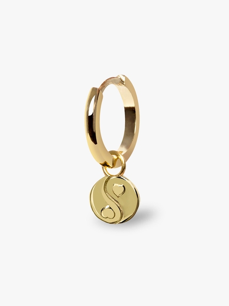 Naked Yin Yang Hoop Earring