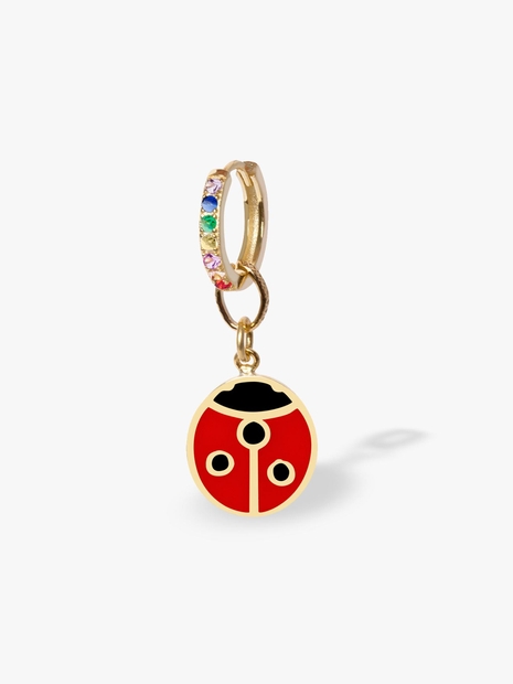 Gold Ladybug Big Earring