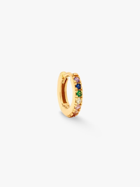 Mini Hoop Rainbow Earring