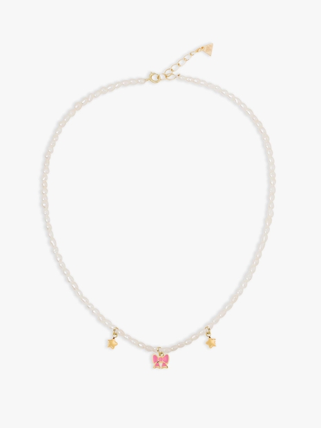 Bow Stardust Pearl Necklace