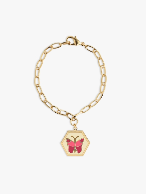 Gold Fire Butterfly Bracelet