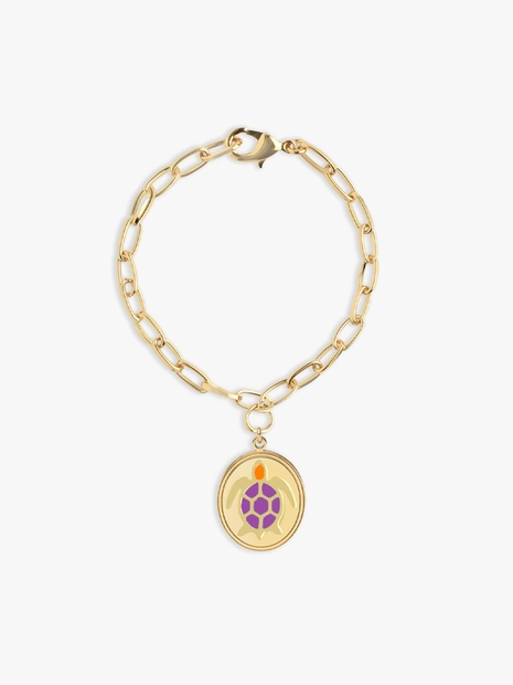 Gold Purple Turtle Bracelet