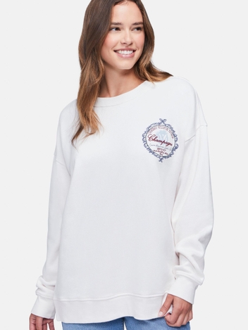 Champagne Label Roadtrip Sweatshirt | Almost Mauve