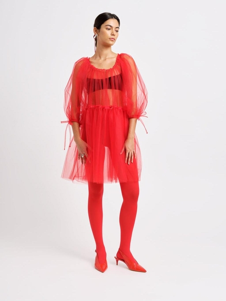 Fiona Tulle Dress Red