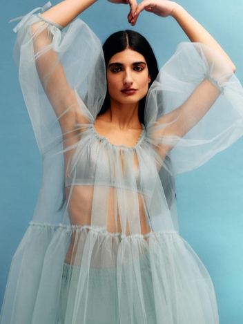 Fiona Tulle Seafoam Dress