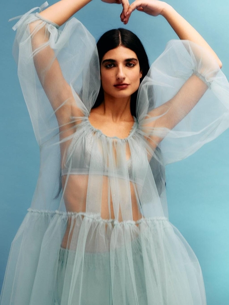 Fiona Tulle Seafoam Dress