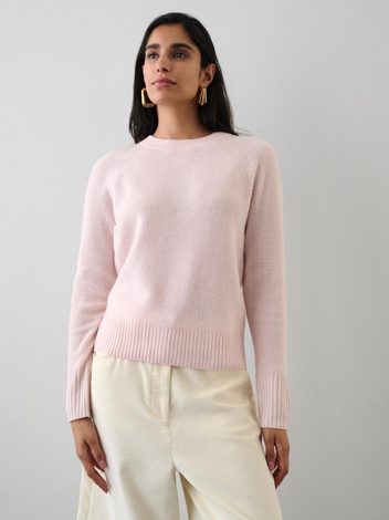 Cashmere Waffle Sweatshirt Pink Sand
