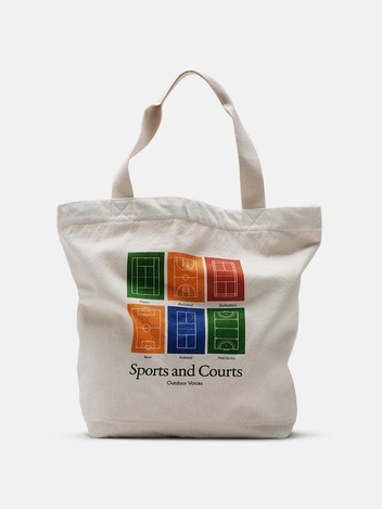 Sports And Courts Graphic Mega Tote Natural