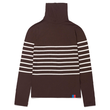 The Tissue Turtleneck - Chestnut/Cream