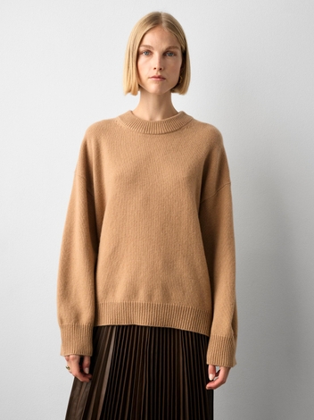 Merino Cashmere Cozy Crewneck Teakwood Marl
