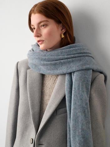 Cashmere Travel Wrap Bluestone Heather