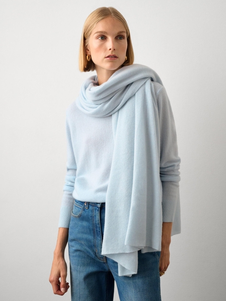 Cashmere Travel Wrap Soft Arctic Frost