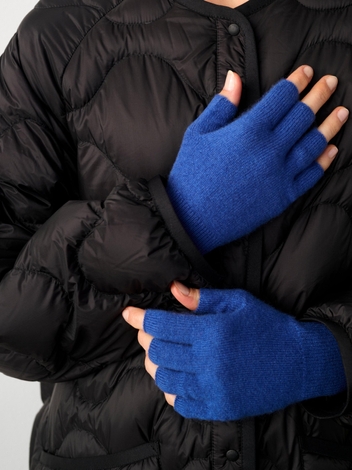 Cashmere Fingerless Glove Admiral Blue