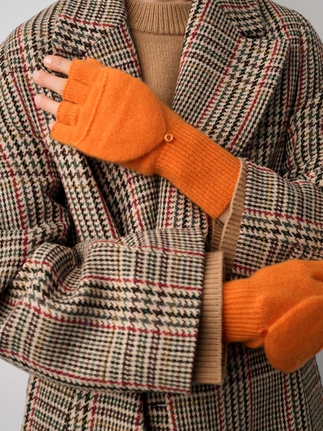 Cashmere Pop Top Glove Orange Blaze